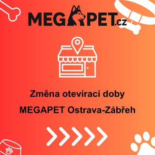 📢 Máme pro vás důležitou novinku, smečko! V MEGAPETu jsme upravili otevírací dobu, aby se vám nakupovalo ještě pohodlněji...