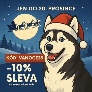 🎄❄️ Vánoce už ťapkají ke dveřím! ❄️🎄 Náš husky Santa právě letí nad zimní krajinou a nese dárečky všem mazlíčkům, co si to...